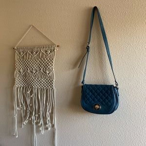 Blue Quilted crossbody bag